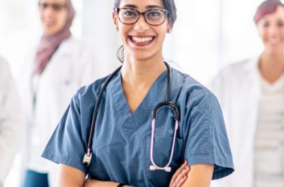 Young doctor smiling