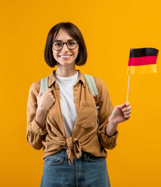 Girl holding German Flag